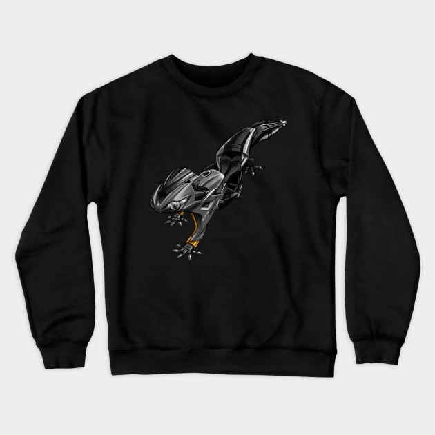 Triumph Daytona Gecko Black Crewneck Sweatshirt by MOTORIND